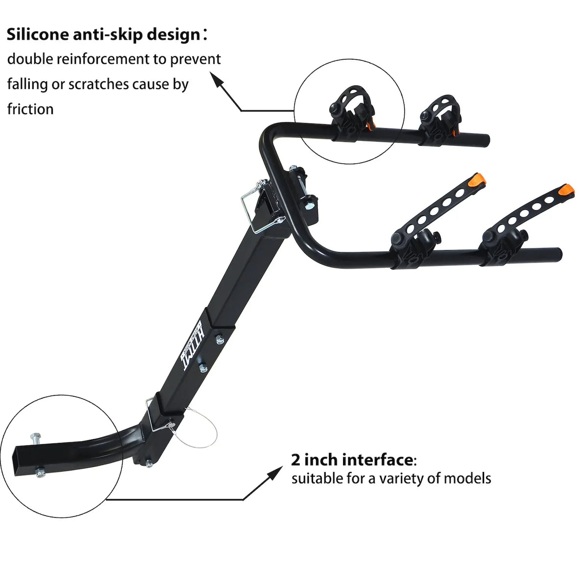 SUV For Car w/ 2" Transport Carrier 2 Receiver Bike Rack Hitch Mount Truck Bicycle