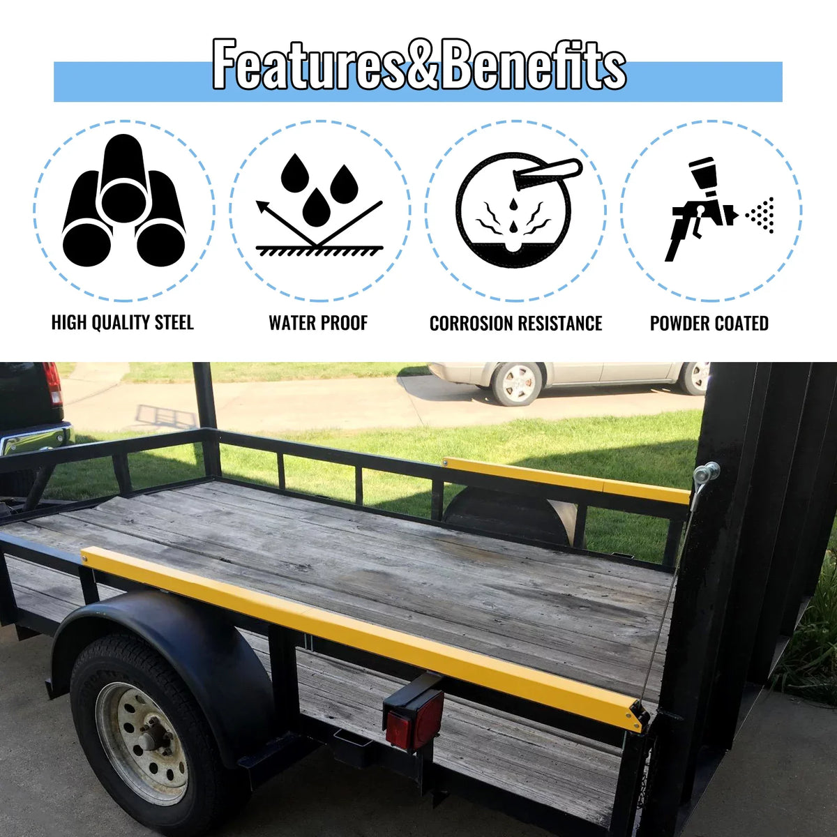Sided 2 Utility 350 HECASA Taiate Pounds Ramp System Lift Liftgate trendy Trailer Lift Gate Assist