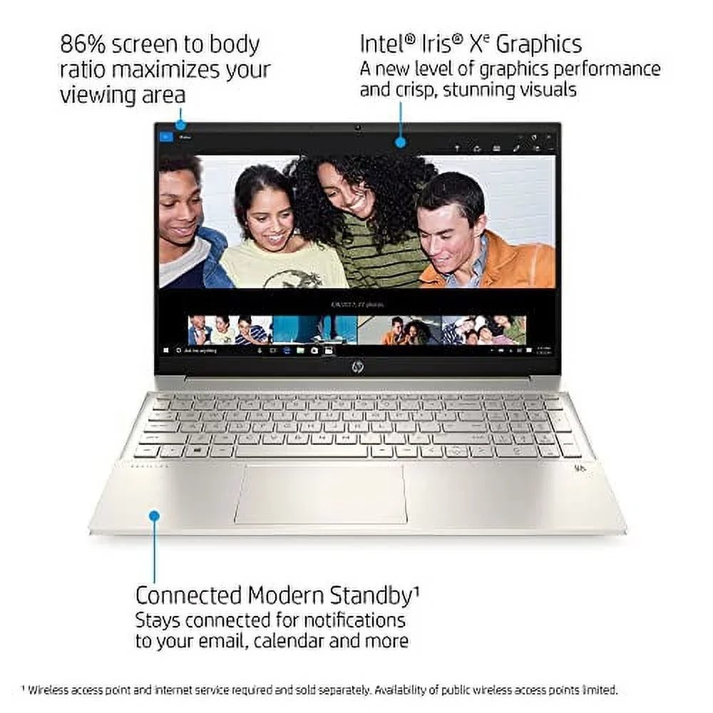 2021 6, IPS 15.6" New, Pro, Backlit Reader, 15-EG00 Keyboard, Iris Laptop 4-Core, 512GB USB Xe Graphics, Pavilion Win10 Wi-Fi DDR4, Intel 16GB COU i7-1165G7 32GB Card FHD SSD, Touchscreen, HP