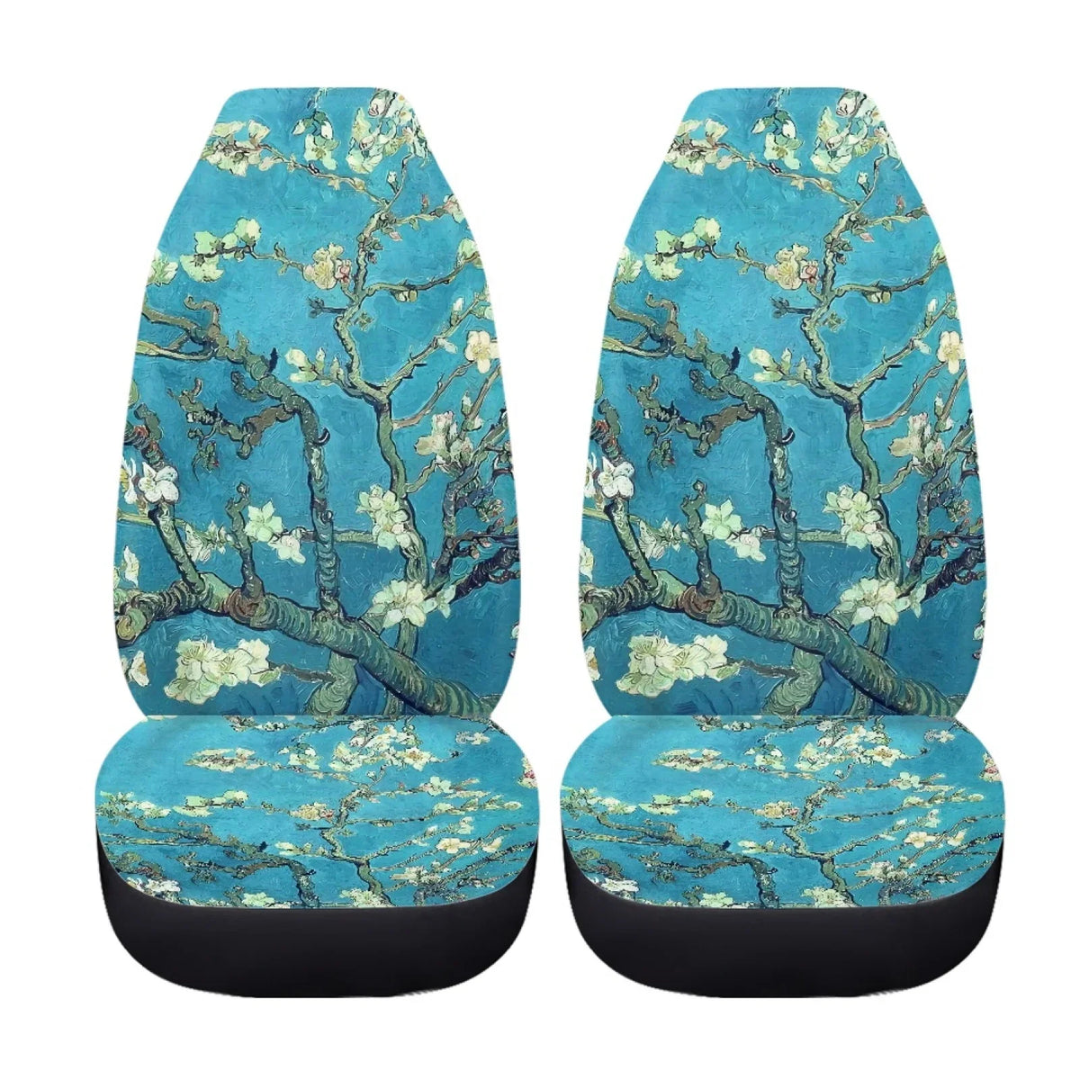 Xoenoiee for Front 2 Most Bucket Sedan to Plum Car Set Seat Cars SUV Covers Print Install Seat Blossoms Polyester Seat Vehicle Cover Pickup Easy Cover Truck, Pack