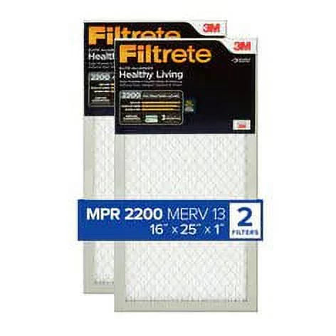 Reduction (40.6 Allergen in x 2.5 in 25 in x Filtrete 16 63.5 x cm 1 Elite Filter cm) x cm EA01-2PK-1E,