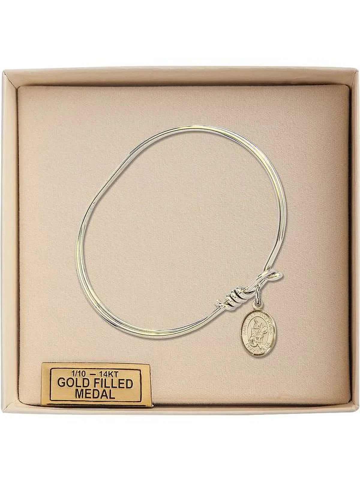 w/ Oval inch Gold-Filled of Eye Hook Bangle in Tours 3/4 Bracelet St. 5 Martin