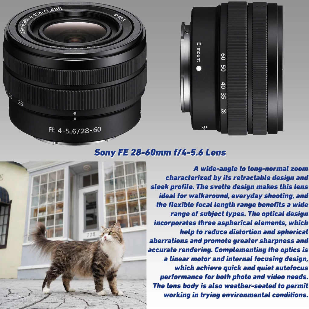 Much Lightweight 25mm Tripod SanDisk 64GB Mirrorless Lens & Accessory f/1.8 Deluxe & FE Manual Bundle: SDXC, + Lens Camera More 28-60mm 72” Alpha a6400 with Ultimaxx f/4-5.6 Ultra Digital