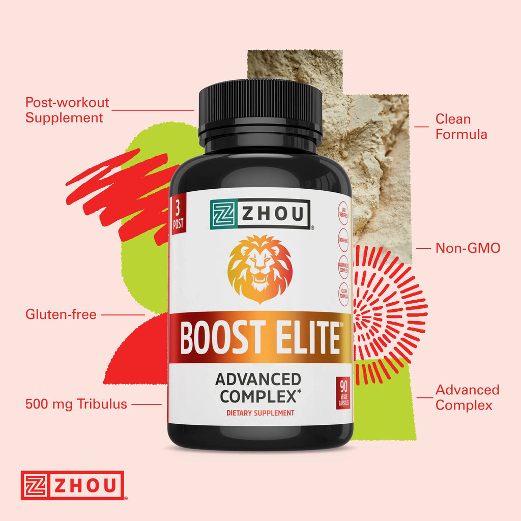 | Caps Zhou 90 & Booster | to BOOST Test Increase Energy ELITE 30 Veggie Servings, Formulated T-Levels