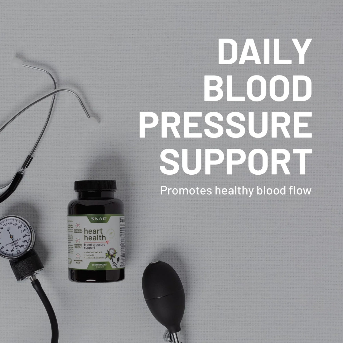 Heart + 90 Supplement Capsules and Health trendy Nitric Bundle, Booster Oxide 60 Snap Supplements