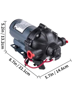 Water RV Marine 5.5 Gallons Pump Washdown BENTISM Water Coiled 25 Per PSI Pumps Automatic 12V 5.3 with Minute 70 for Pump Hose Yacht Boats Diaphragm Caravan Pump Foot Rv GPM