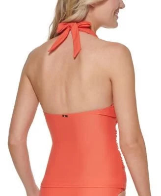 EMBERGLOW X-Large Hilfiger Ruched Swim US Halter Top, Tankini Tommy