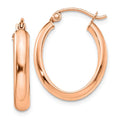 for Oval Adults for Real Tube and Men Gold and Polished Rose Women Hoop Teens; 14kt Earrings;