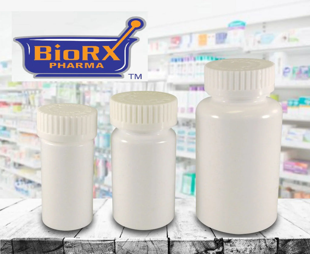 Pharmacy Sponix Mega-Pro, 11 Dram Caps (QTY. WHITE Child-Resistant Included Vials 300) Caps, BioRx by