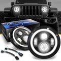 NVL-HL-001H Black For JK DRL 1997 Jeep Wrangler/Wrangler Headlights special edition LJ 7 14 Housing inches NUVISION to 2018 CJ LED Projector 2Pcs Nuvision LIGHTING 13 Halo TJ