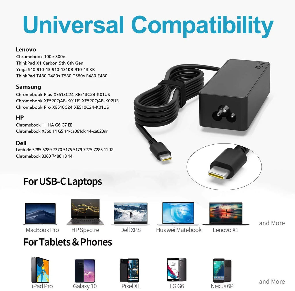45W Charger ADLX45YCC3A ADLX45YCC2A for USB-C special edition Lenovo ADLX45YAC2A Adapter