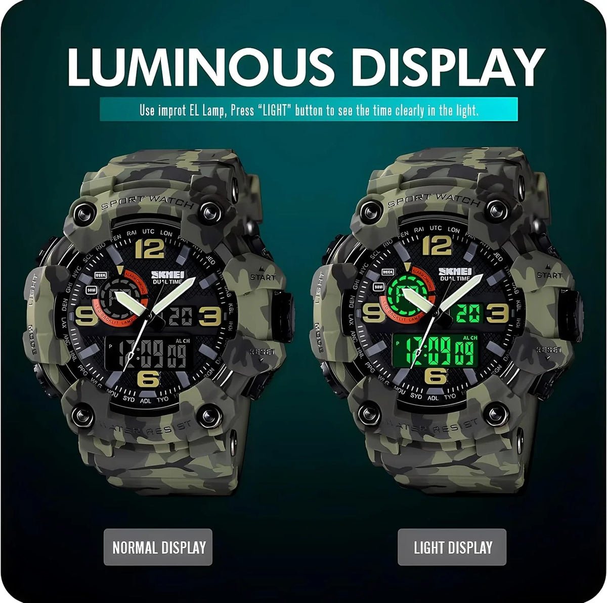 Function Men's Gosasa Watches… new Watches Alarm Waterproof Sports Multi Military LED Digital Watch S-Shock