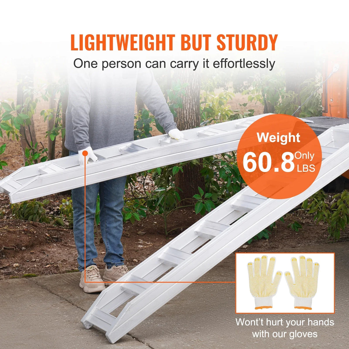 BENTISM Tractors Ends Durable ATVs UTVs special edition Ramps 72" Ton x Motorcycles Portable 8810 15" Non-slip Truck for Truck Flat Vehicle Ramps Loading Aluminum lb/4