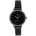 Women's Magnetic 33mm Sleek Dunn Clasp Mesh Black Face ROBIN Watch Round Rae