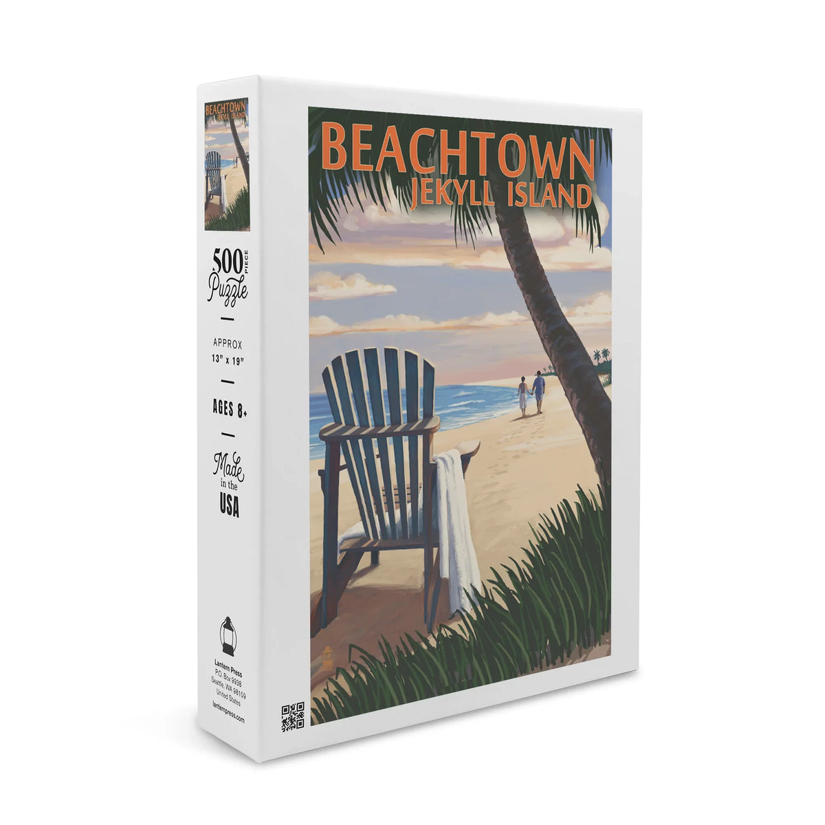 500 USA) Jigsaw for Made Premium the in and Beach Georgia, on Puzzle Jekyll Piece Family, Chair Island, Adirondack (19x27 Beachtown, inches, Adults