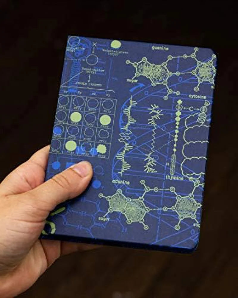 Grid Recycled) Genetics DNA Dot 100% & Pages, Notebook. trendy Hardcover, (Mini