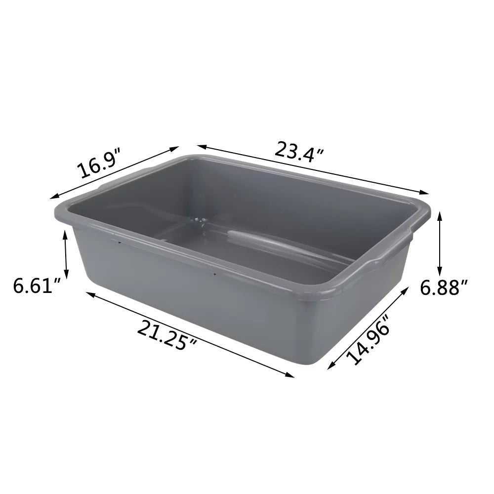 Utility Tubs, Large 32 4 Tote Commercial special edition Bus L Box Pack Bus Gray Teyyvn Box, Plastic