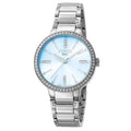 Bracelet Ferre Quartz Made Silver Swiss Watch Blue Womens Dial with Milano