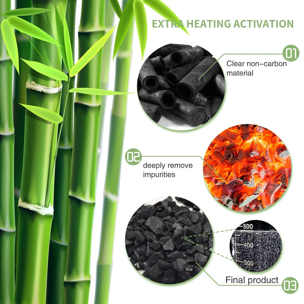 Shoe Odor Moisture Deodorizer, Home, Natural Charcoal Freshener, Closet Bags Charcoal Eliminators (6x50g, Activated Car Air Pet, Pack Odor Absorber, Purifying 6x150g) Air 12 Bag, Bamboo Absorber, For