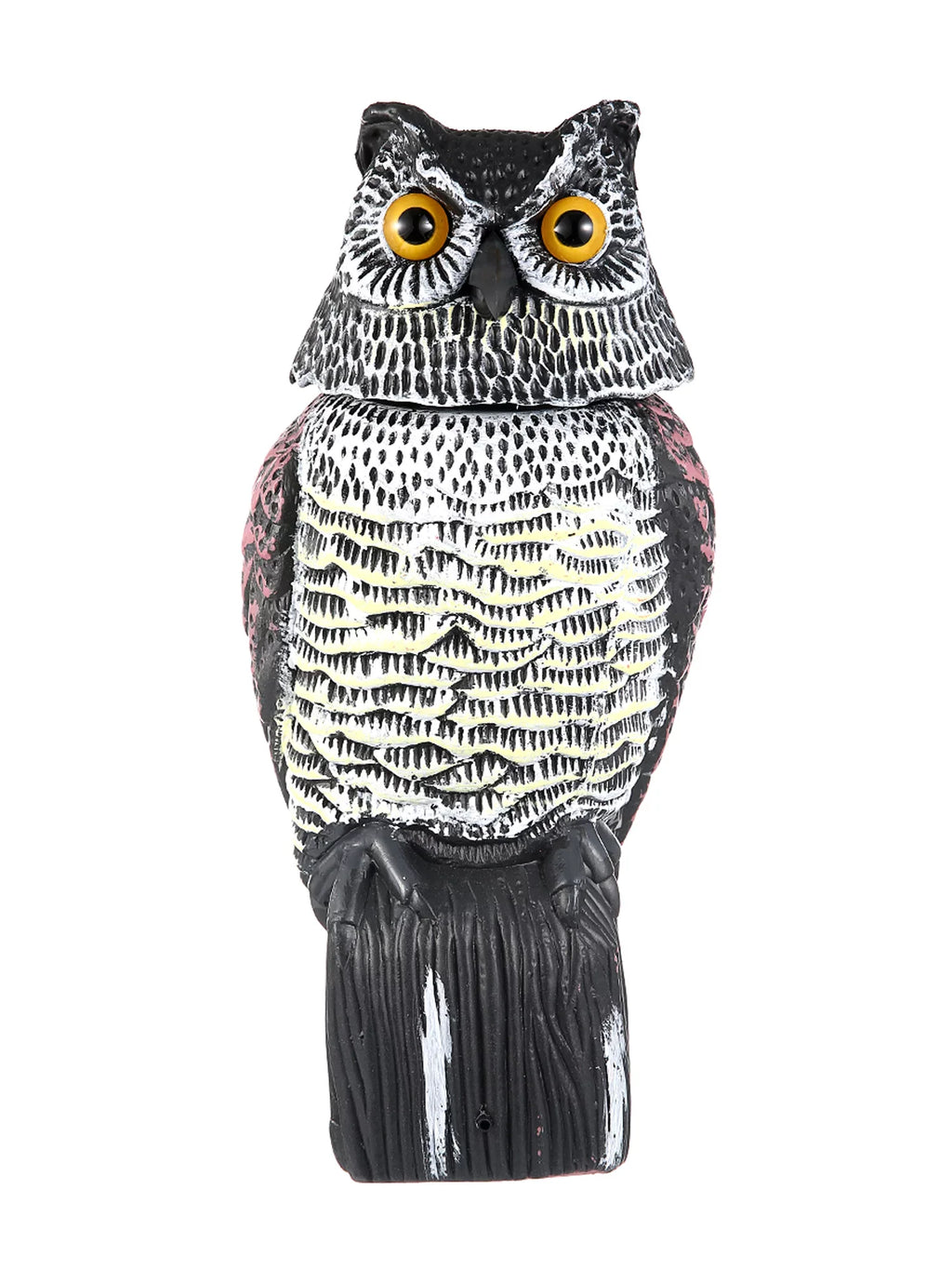 Scarer Pigeon Owl Bird Realistic Listenwind Head With Decoy Rotating Crow