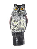 Scarer Pigeon Owl Bird Realistic Listenwind Head With Decoy Rotating Crow