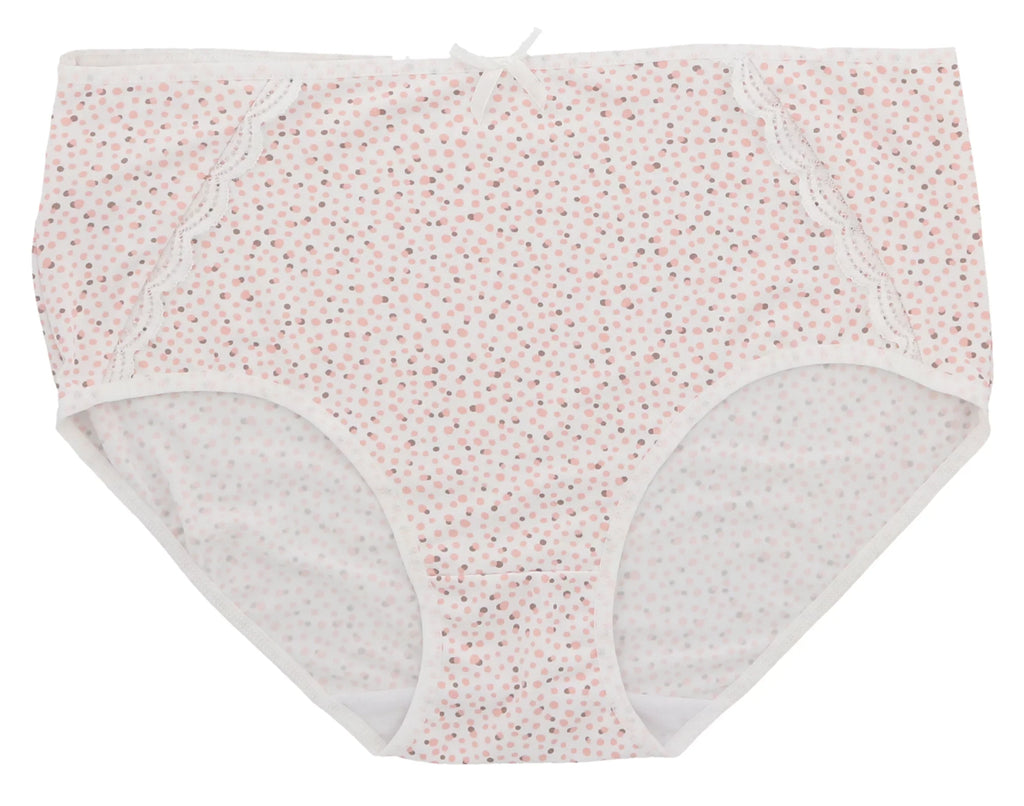 Classic Women's Floral Panties Sexy Size Pink Burke Intimates (5Pr) Plus Rise Delta Dots) Brief (X-Large, High
