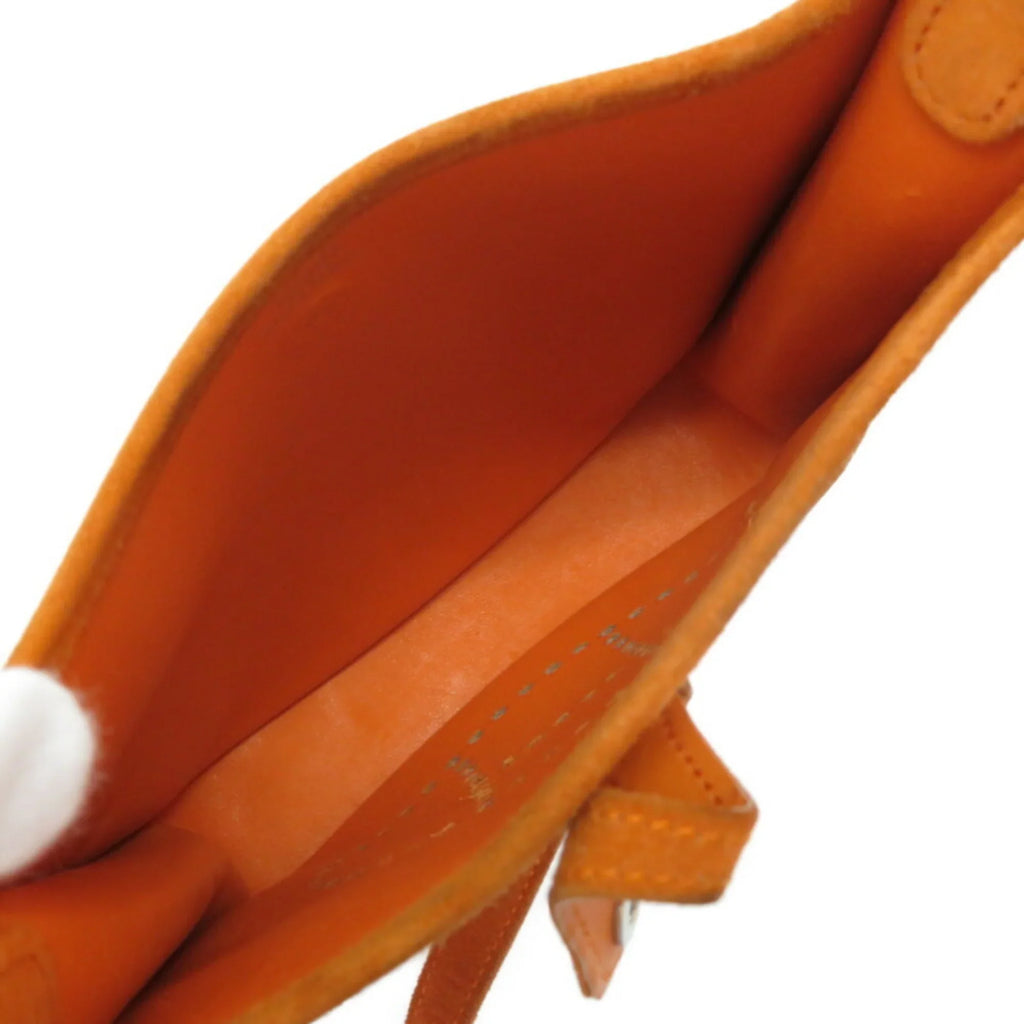 Bag H Dobris Orange □ (Fair) new TPM Pre-Owned Engraved Evelyn 0069HERMES Hermes Shoulder