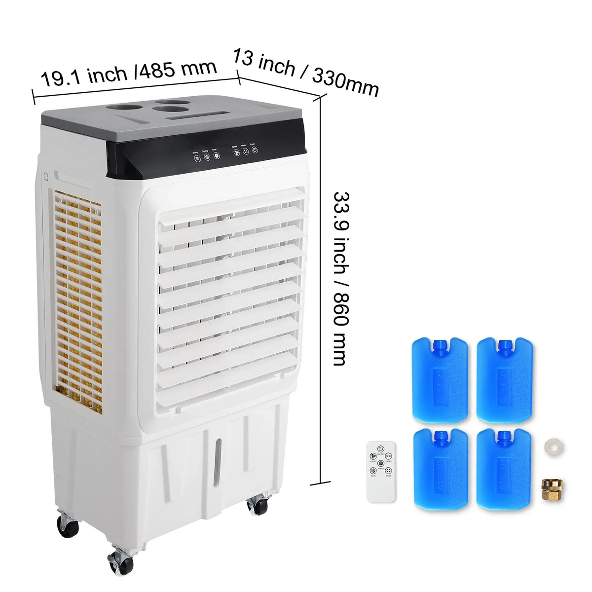 Timer 7 Swamp 2100 Cooler 3-in-1 Humidifier 12h SKYSHALO Gal Evaporative Cooler Air CFM