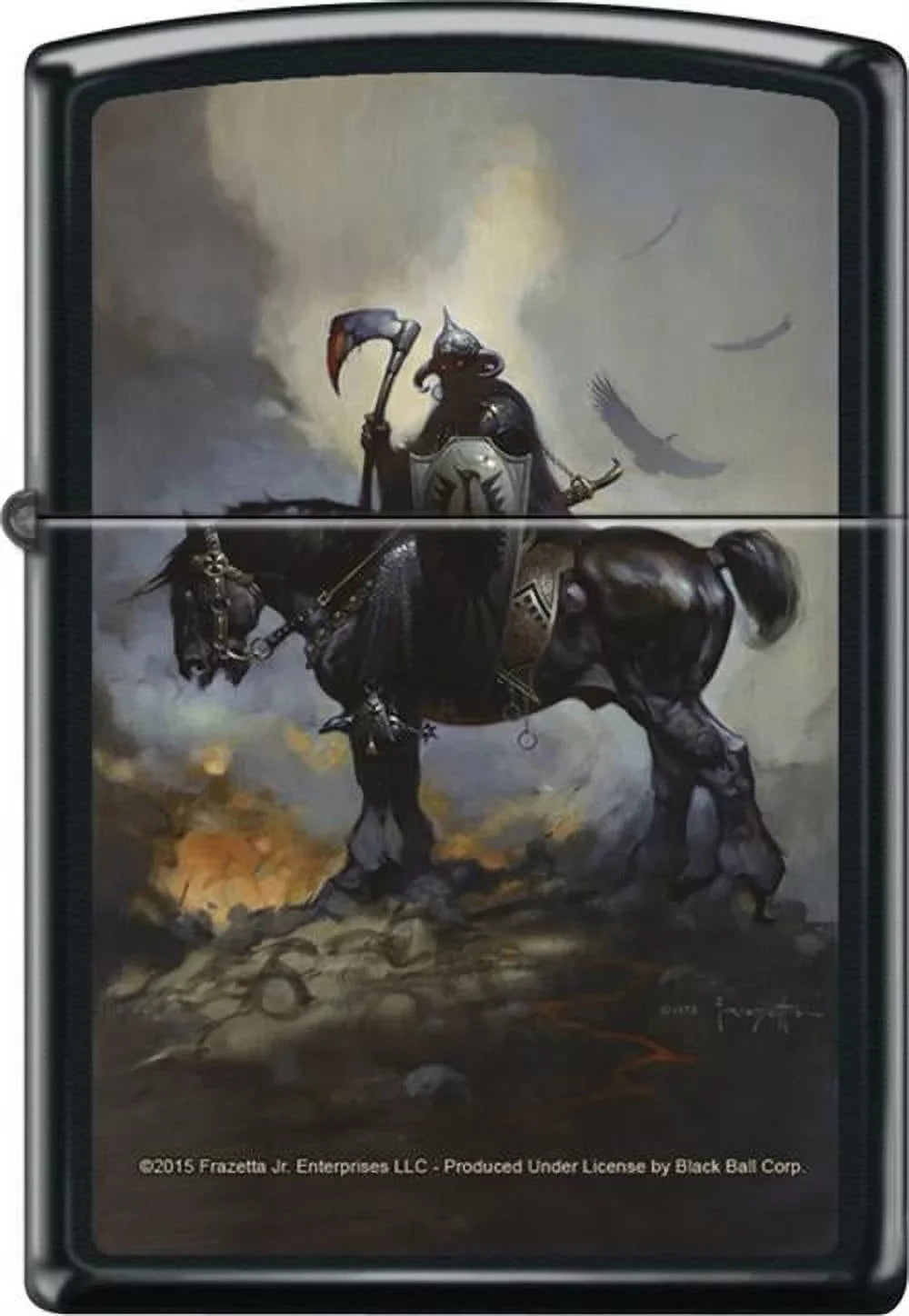 Dealer - Frazetta - Black new Lighter Zippo Death Matte