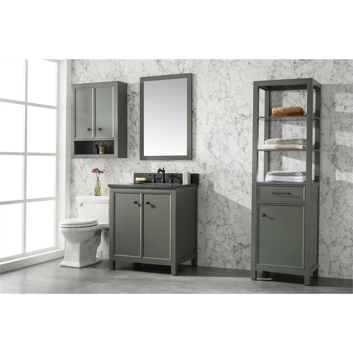 Furniture 30" Cabinet - MDF/Veneer Green Legion new Vanity Sink Contemporary Wood