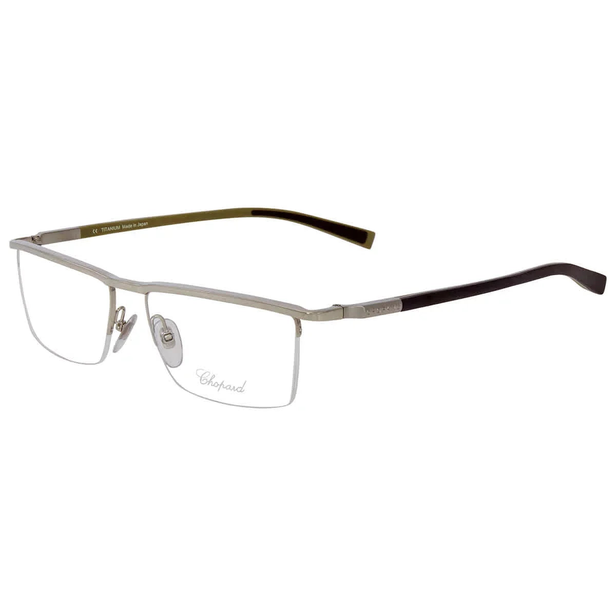 Frames Square Chopard Eyeglass Silver Men's Tone VCHA06579X56