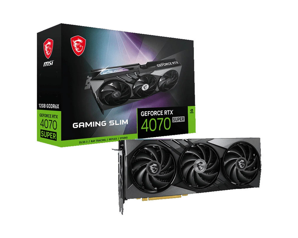 3, x DP with 4, new 1, GAMING RTX SLIM x Gen GeForce PCI-E SUPER DLSS GDDR6X, 3, Design Card, MSI 4070 HDMI Slim 12GB Graphics 12G