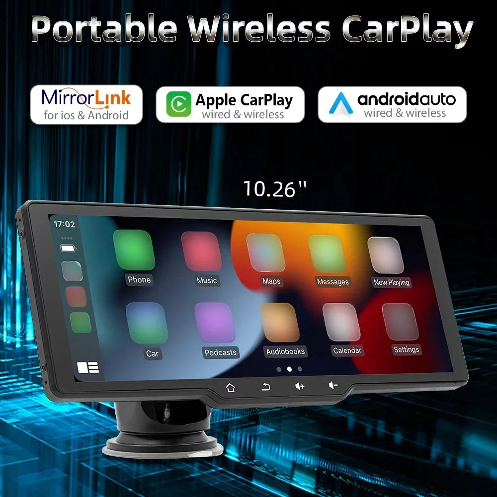 Andoer Wireless MultiMedia Car and Auto special edition Camera Rearview with CarPlay, Car Portable Camera Camcorder, Player