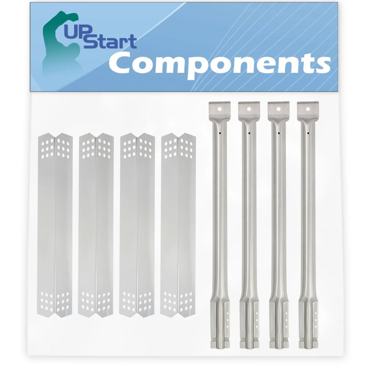 & Grill Plate Heat Tube Stainless Burner 16 Outdoor 1/8" Steel Compatible - for BBQ Gourmet Bar Shield Parts 4-Pack Barbeque Pipe Replacement high quality Flame & Burners Tent Tamer, Flavorizer GR2057601-OG-00