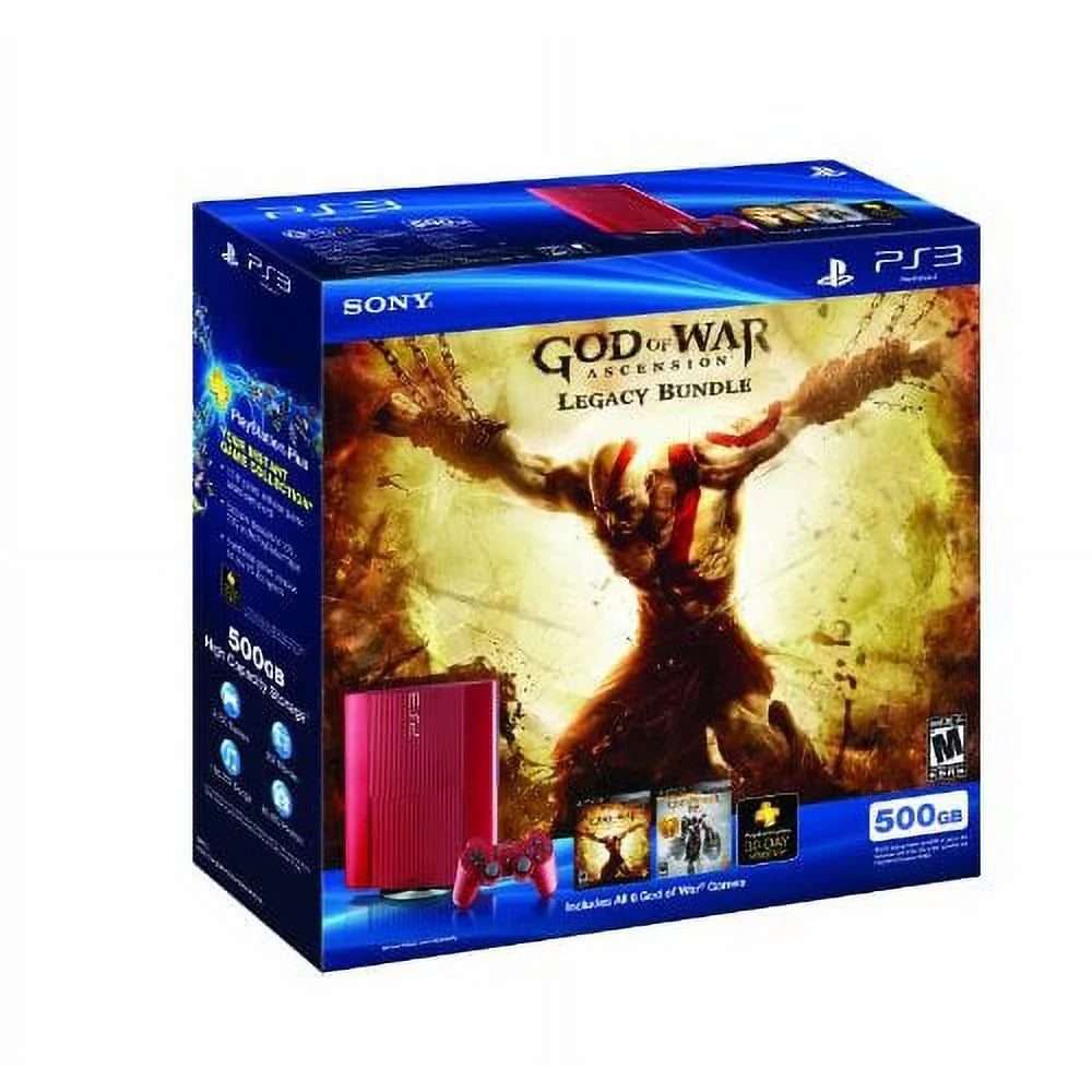 God Restored War Of Bundle Red (Refurbished) Legacy Ascension 500 GB PS3
