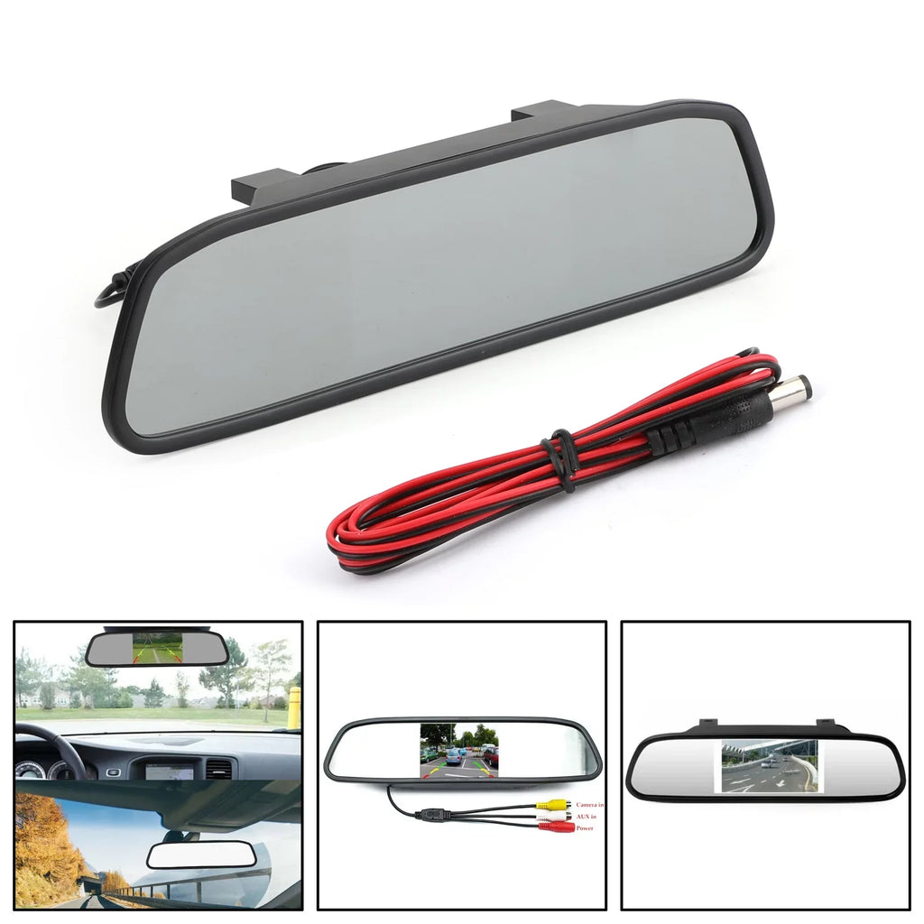 Vision Monitor 4.3" Mirror PAL Parking TFT Assist NTSC 4.3inch LCD Night Genic Motor Car