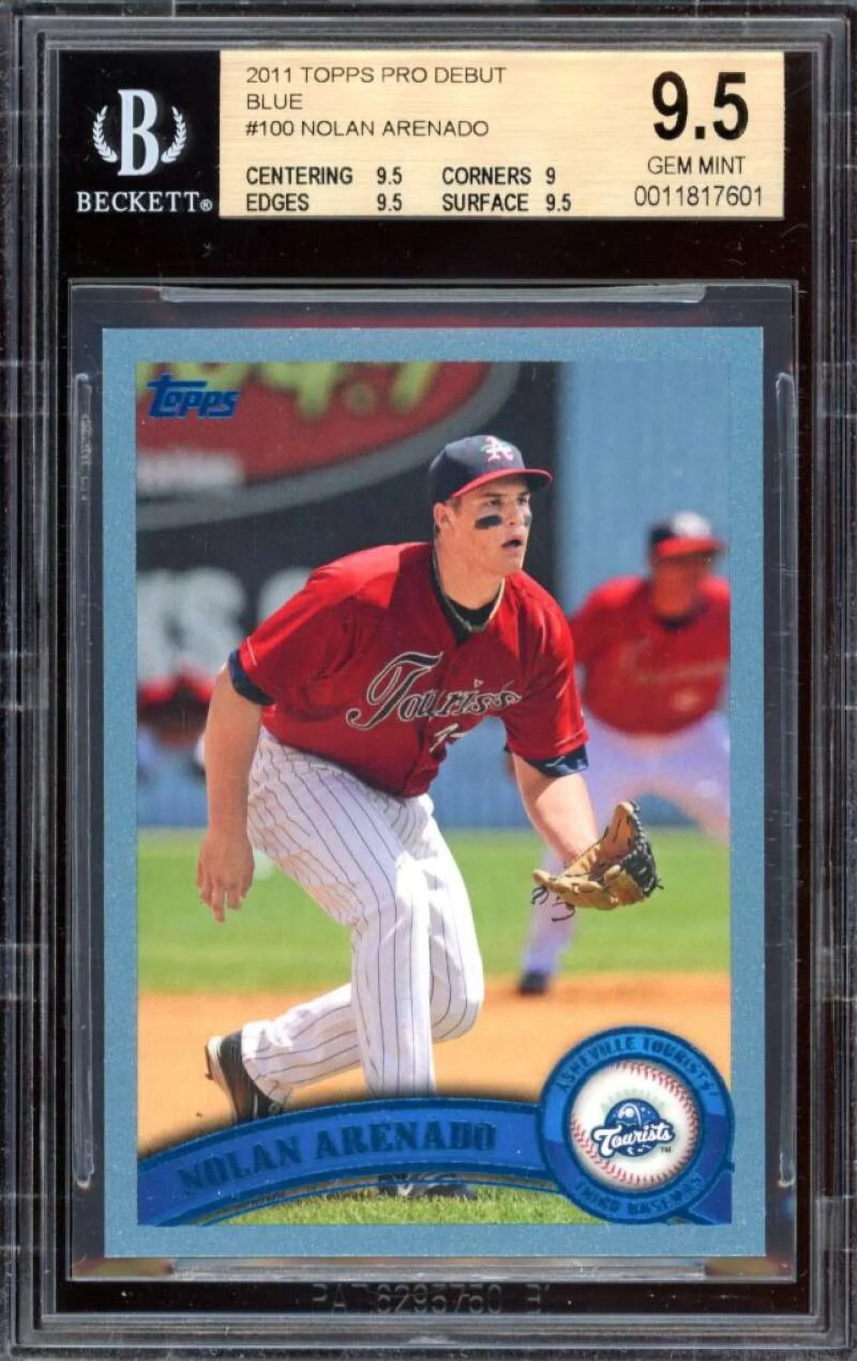 9.5 Debut (9.5 9.5) BGS Blue Rookie Nolan 9.5 Arenado 9 Pro 2011 Topps Card #100