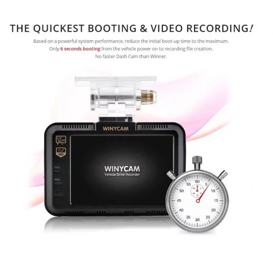 special edition LCD wide 3.5" Car box 5MP WinyTech touch dash angle cameras Screen cam Dual HD Black