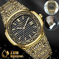 Retro Quartz Gold Hombre Waterproof Watch Relojes De Steel new Stainless Men's Wrist