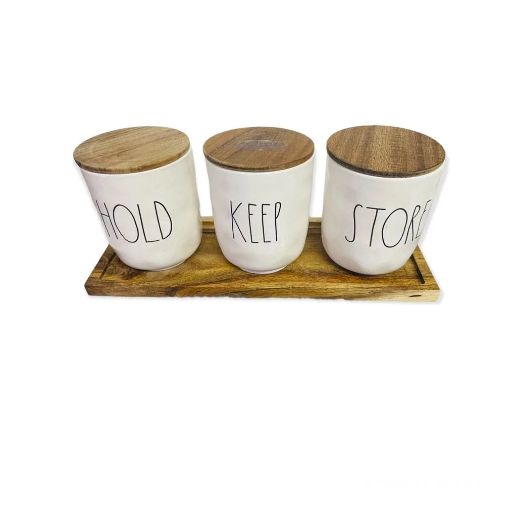 “Hold Keep Jar Rae Dunn Store” trendy Set