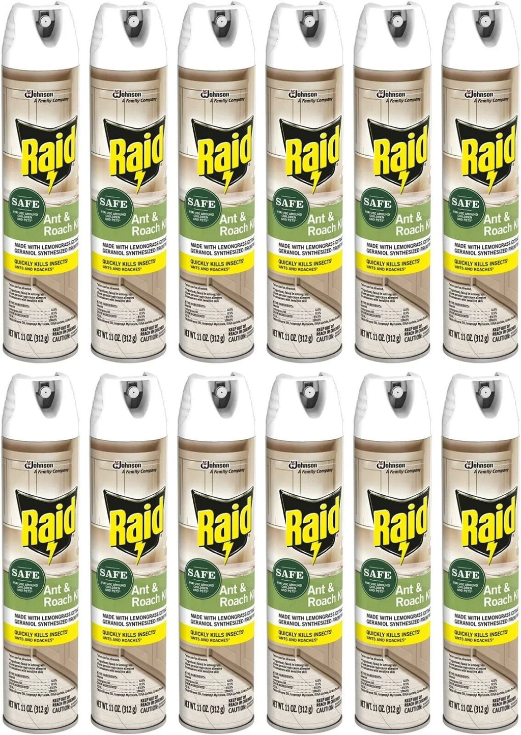 Spray Killer, Aerosol with Ant (12) Essential Raid Oils Roach and