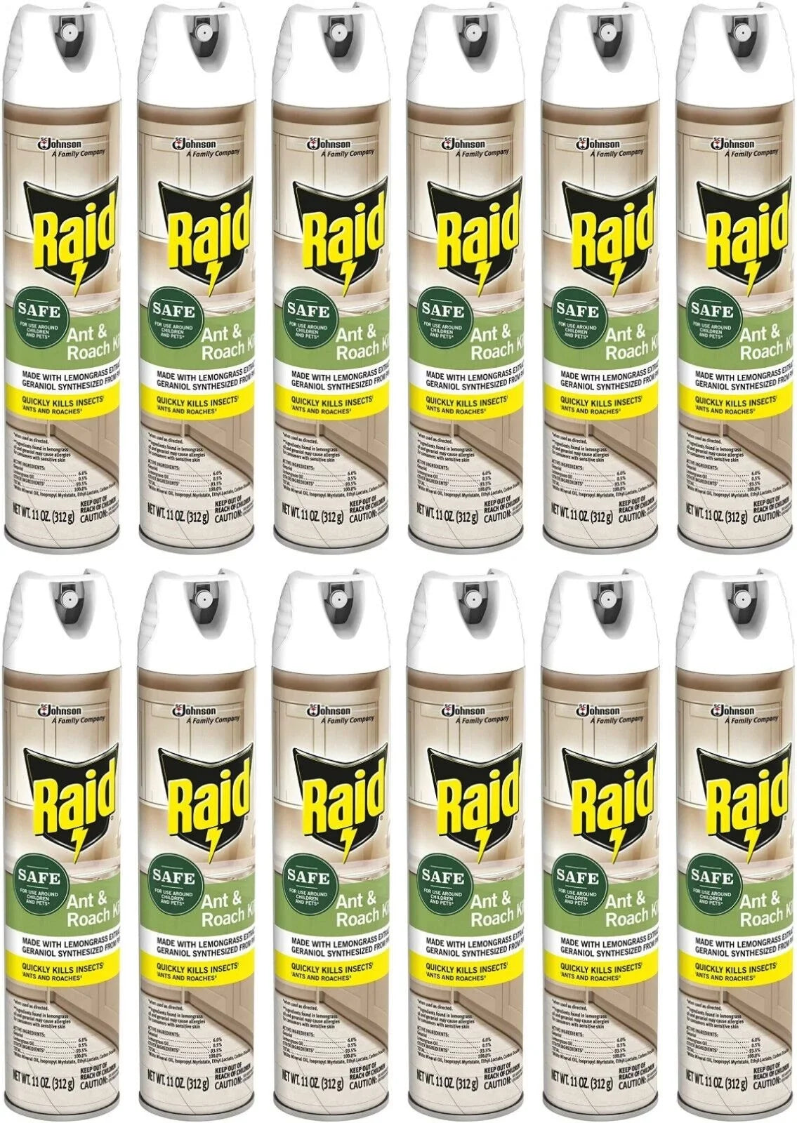 Spray Killer, Aerosol with Ant (12) Essential Raid Oils Roach and