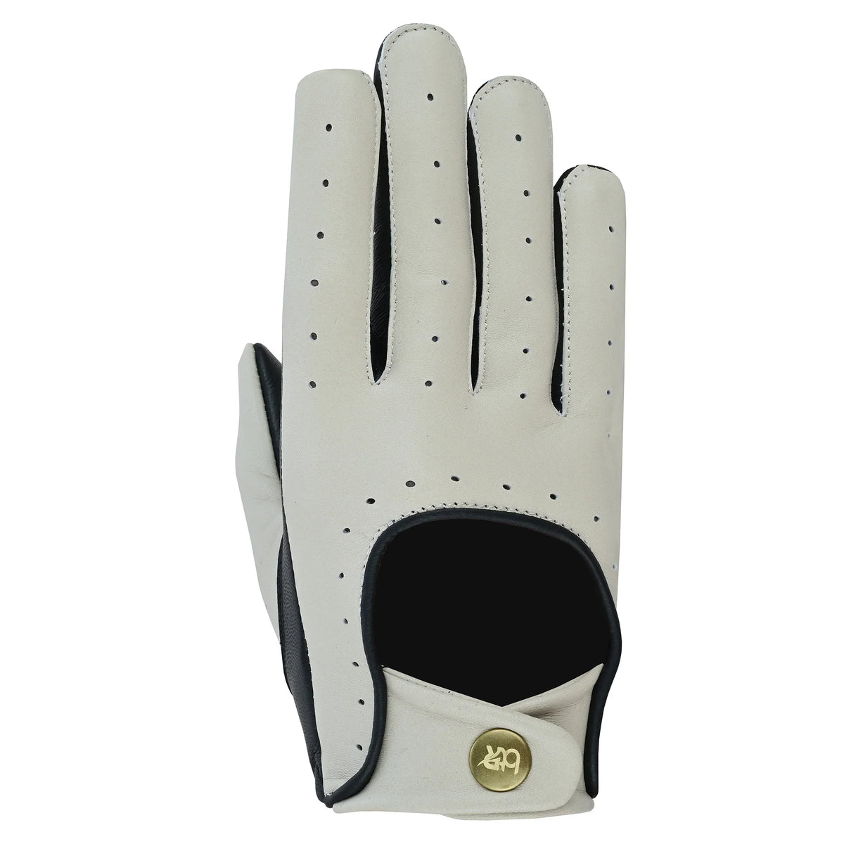 Leather Full 100% Lambskin Motorcycle Gloves Ladies Bone Gloves Women Driving Riding Genuine Finger Car Driving Chauffeur Bikers White-XL