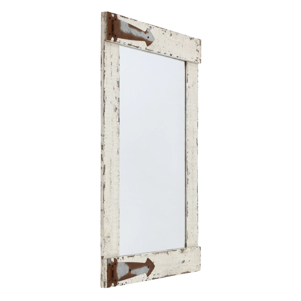 Farmhouse Mirror 30" Aspire Wall by Serenad x 22" White