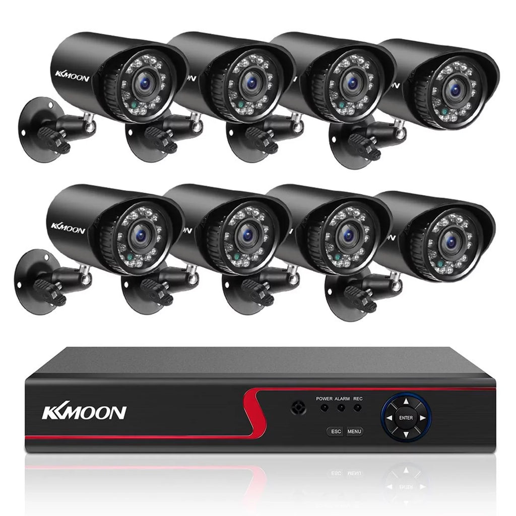 Digital AHD/ High 8 Recording DVR System Recorder Set 1080P DVR Video Home Definition & DVR Full CCTV 16CH IP/Analog/TVI/CVI/ Cameras Phone for Monitoring Recorder P2P Remote Video KKmoon