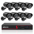 Digital AHD/ High 8 Recording DVR System Recorder Set 1080P DVR Video Home Definition & DVR Full CCTV 16CH IP/Analog/TVI/CVI/ Cameras Phone for Monitoring Recorder P2P Remote Video KKmoon