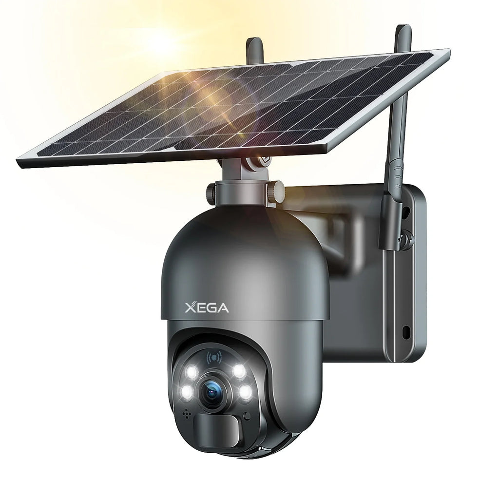 Cellular 95° Pan Power 14400mAh Night Solar/Battery Camera 3G/4G Rechargeable LTE Security 355° 4X Xega 2-Way with Need Outdoor 2K Talk, No SIM Wireless Zoom, Wifi Battery, Vision, IP66, Card, Tilt,