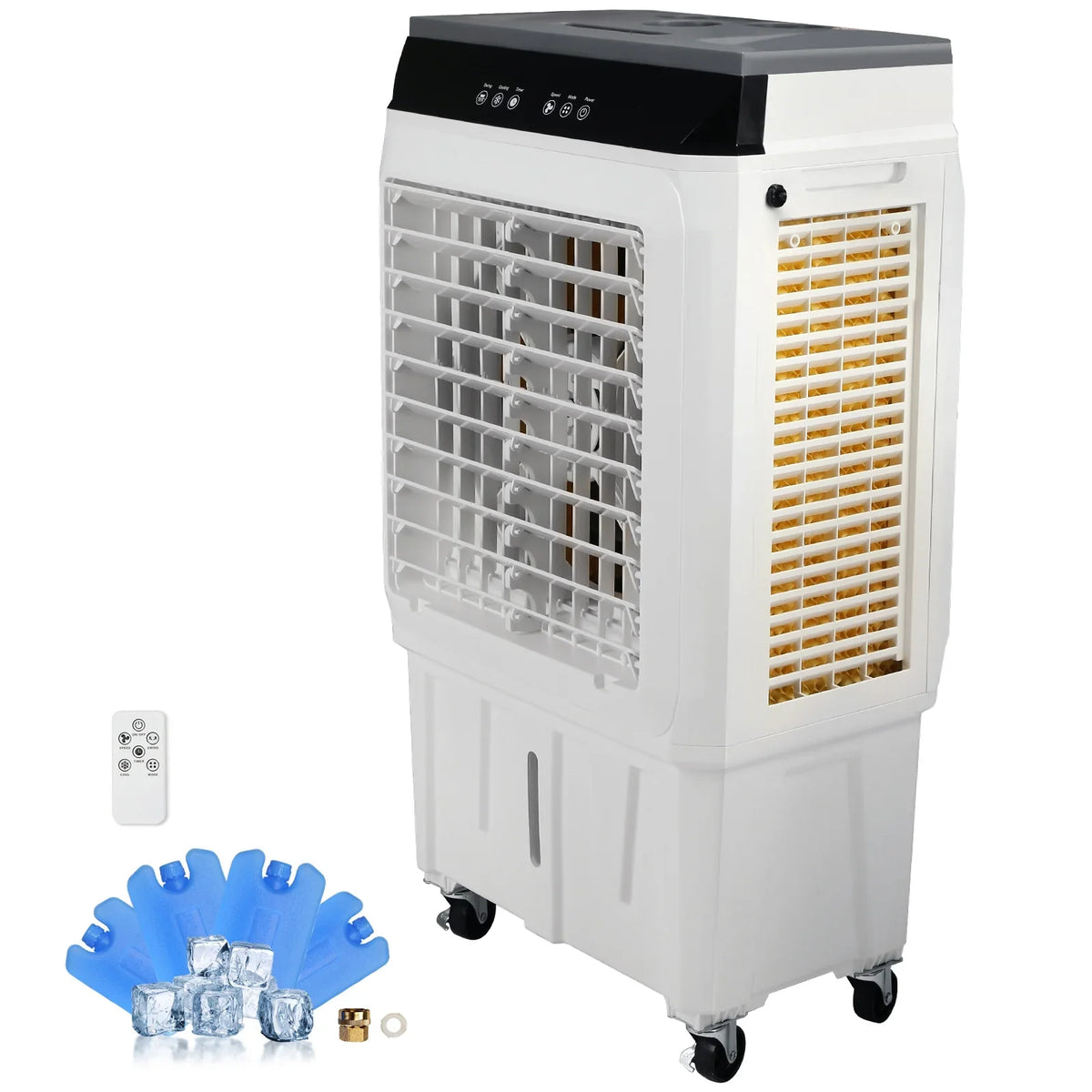 Timer 7 Swamp 2100 Cooler 3-in-1 Humidifier 12h SKYSHALO Gal Evaporative Cooler Air CFM