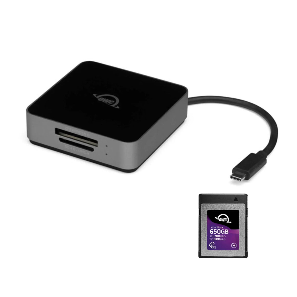B Dual 2.0 Type Reader/Writer Card CFExpress CFExpress Atlas 650GB Atlas SD Card OWC Ultra with with