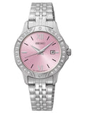 Bracelet high quality Swarovski Dial Pink SUR863 Watch Women's Crystal Steel